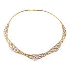 18KT Yellow Gold Pearl Necklace Length 16