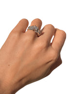 14KT Two Tone Gold 1.50ctw Diamond Engagement Ring Size 6.5