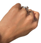 14KT Two Tone Gold 1.50ctw Diamond Engagement Ring Size 6.5