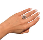 14KT White Gold 4.4ctw Aquamarine Diamond Ring Size 6.5