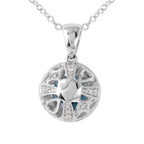 14KT White Gold 1.31ctw Diamond Pendant Chain Length 16