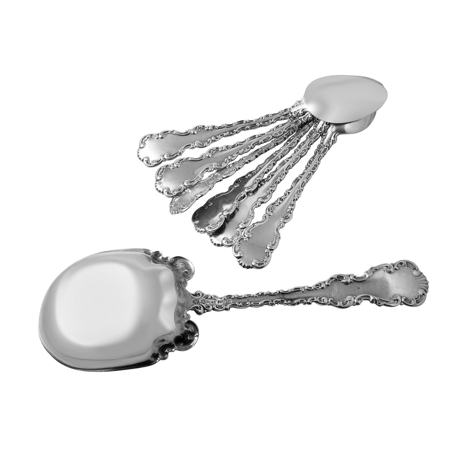 WHITING DIVISION Louis XV Sterling Silver Teaspoon and Preserve Set