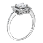 14KT White Gold 1.12ctw Diamond Engagement Ring Size 6.5