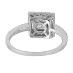 14KT White Gold 1.12ctw Princess Cut Diamond Engagement Ring Size 6.5