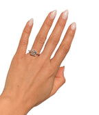 14KT White Gold 1.12ctw Diamond Engagement Ring Size 6.5