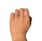 14KT White Gold 1.12ctw Princess Cut Diamond Engagement Ring Size 6.5