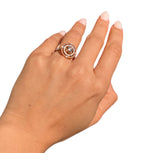 14KT Two Tone Gold 1.16ctw Diamond Engagement Ring Size 7