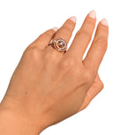 14KT White and Rose Gold 1.16ctw Round Diamond Engagement Ring Size 6.5