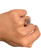 14KT White and Rose Gold 1.16ctw Round Diamond Engagement Ring Size 6.5