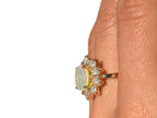 14KT Yellow Gold 2.69ctw Opal Diamond Cocktail Ring Size 7