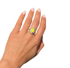 14KT Yellow Gold 2.69ctw Opal Diamond Cocktail Ring Size 7
