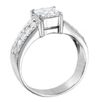 14KT White Gold 1.80ctw Diamond Engagement Ring Size 5