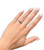 14KT White Gold 1.80ctw Diamond Engagement Ring Size 5