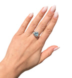 14KT White Gold 5.06ctw Topaz Diamond Cocktail Ring Size 7.25