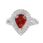 14KT White Gold 2.18ctw Tourmaline Diamond Cocktail Ring Size 7