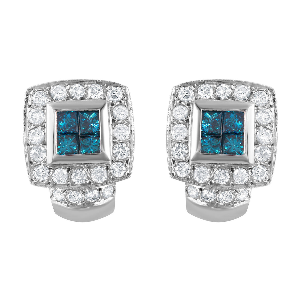 14kt White Gold 1.64ctw Diamond Earrings