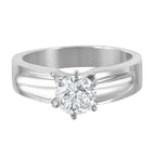 14KT White Gold 0.93ctw Diamond Solitaire Ring Size 6