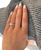 14KT White Gold 0.93ctw Diamond Solitaire Ring Size 6