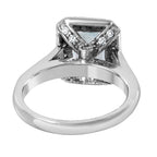 14KT White Gold 2.66ctw Aquamarine Diamond Cocktail Ring Size 6.5