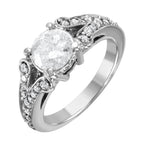 14KT White Gold 1.58ctw Diamond Engagement Ring Size 6.5