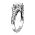 14KT White Gold 1.58ctw Diamond Engagement Ring Size 6.5