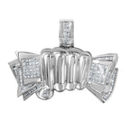 14KT White Gold 3.17ctw Money Diamond Pendant