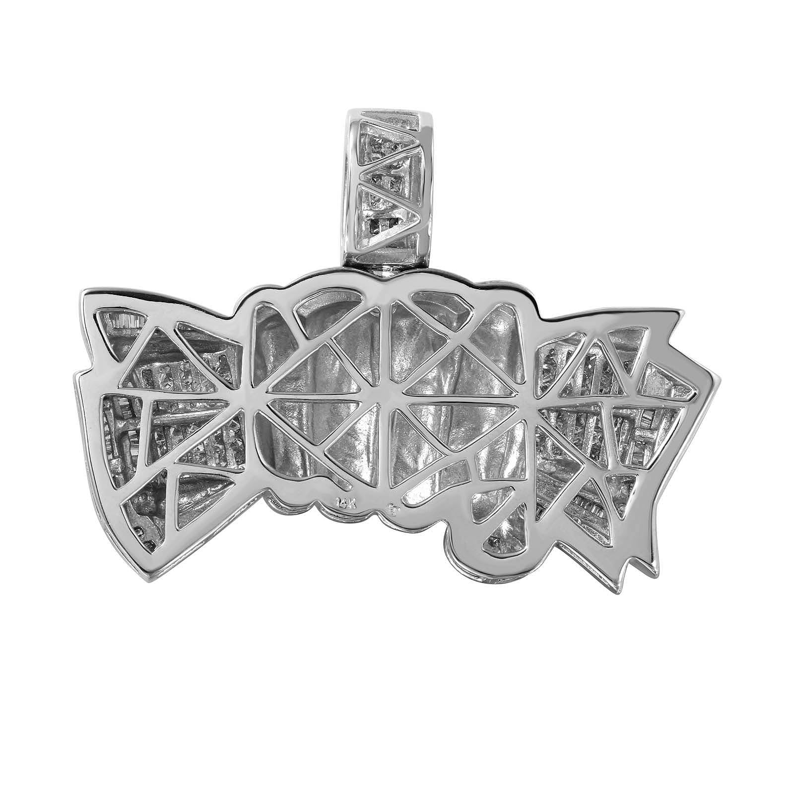 14KT White Gold 3.17ctw Money Diamond Pendant