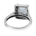 14KT White Gold 3.1ctw Aquamarine Diamond Cocktail Ring Size 7