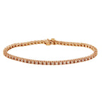 14KT Rose Gold 2.73ctw Diamond Tennis Bracelet Length 7