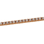14KT Rose Gold 2.73ctw Diamond Tennis Bracelet Length 7