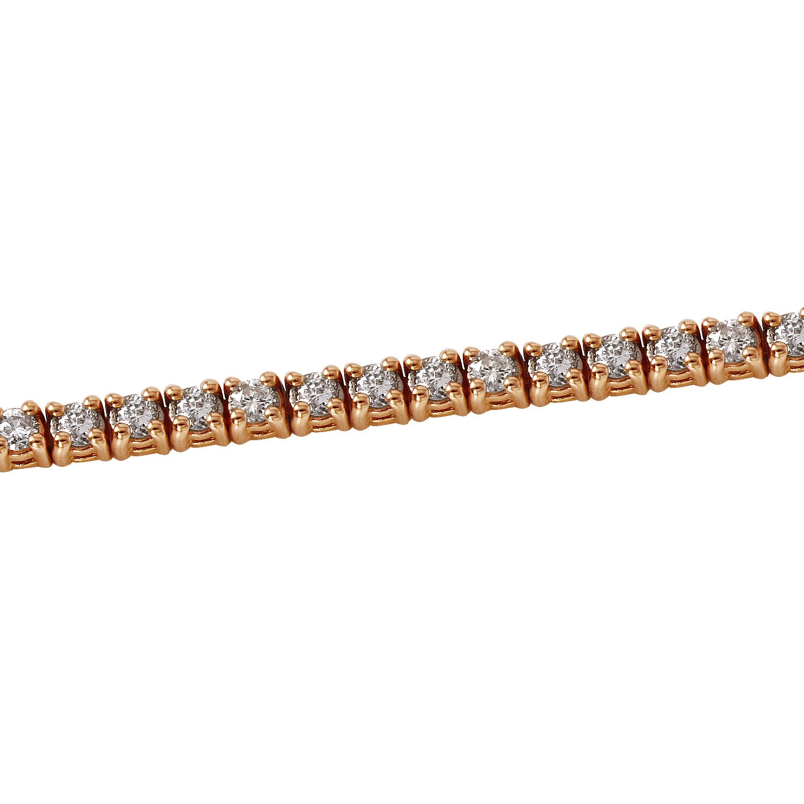 14KT Rose Gold 2.73ctw Diamond Tennis Bracelet Length 7