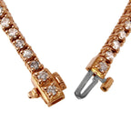 14KT Rose Gold 2.73ctw Diamond Tennis Bracelet Length 7