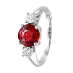 14KT White Gold 1.69ctw Tourmaline Diamond Cocktail Ring Size 5.75