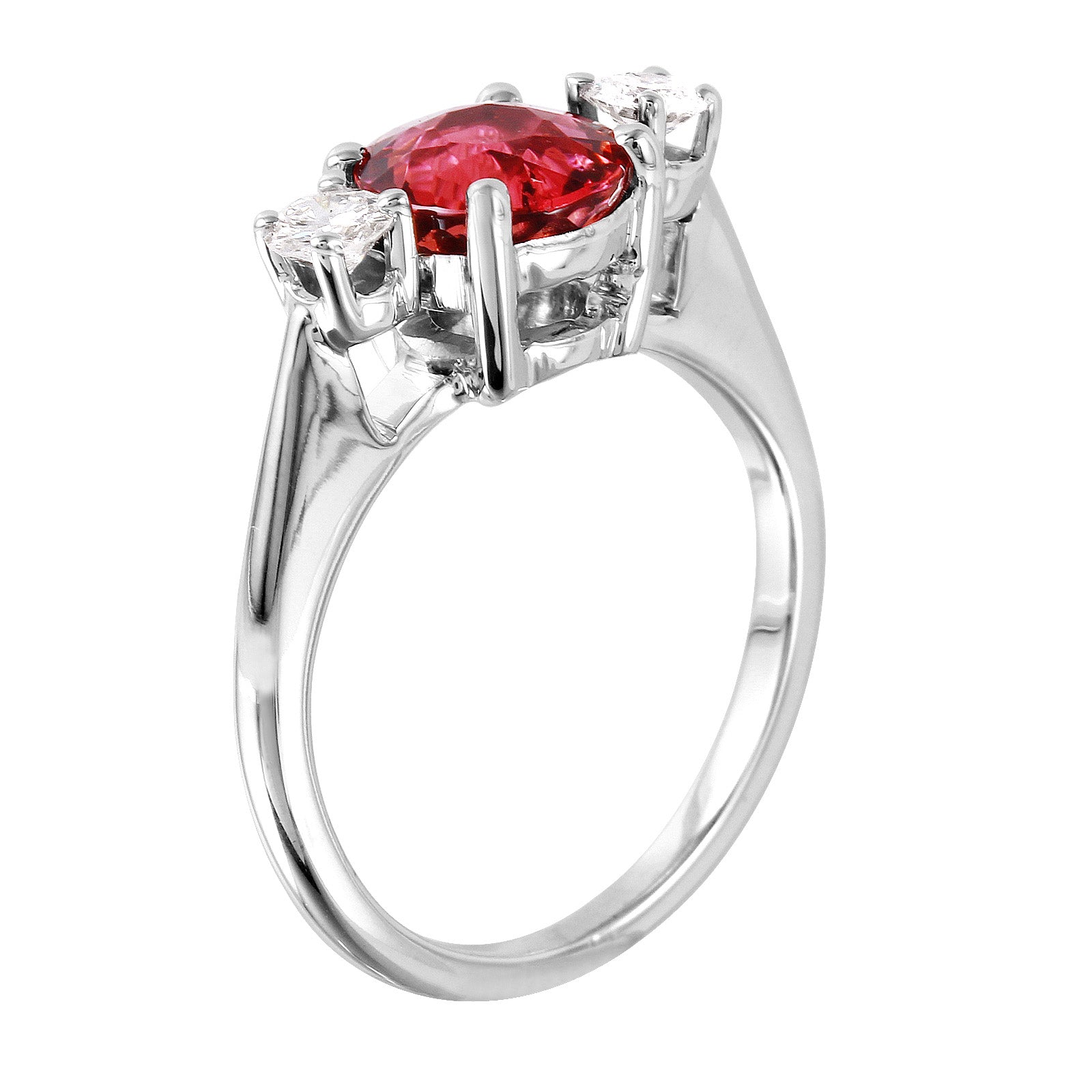 14KT White Gold 1.69ctw Tourmaline Diamond Cocktail Ring Size 5.75