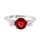 14KT White Gold 1.69ctw Tourmaline Diamond Cocktail Ring Size 5.75