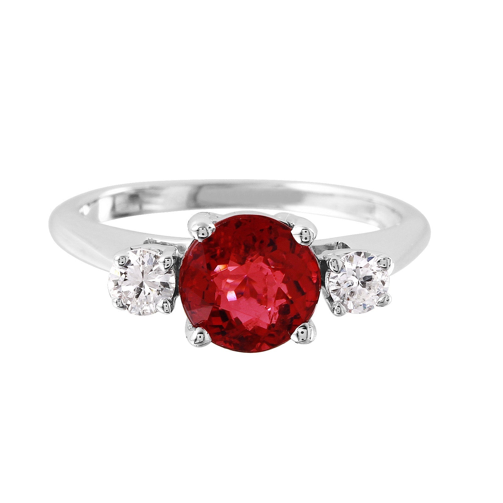 14KT White Gold 1.69ctw Tourmaline Diamond Cocktail Ring Size 5.75
