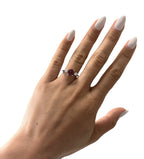 14KT White Gold 1.69ctw Tourmaline Diamond Cocktail Ring Size 5.75