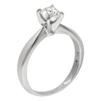 14KT White Gold 0.67ct Princess Cut Solitaire Engagement Ring Size 6.25