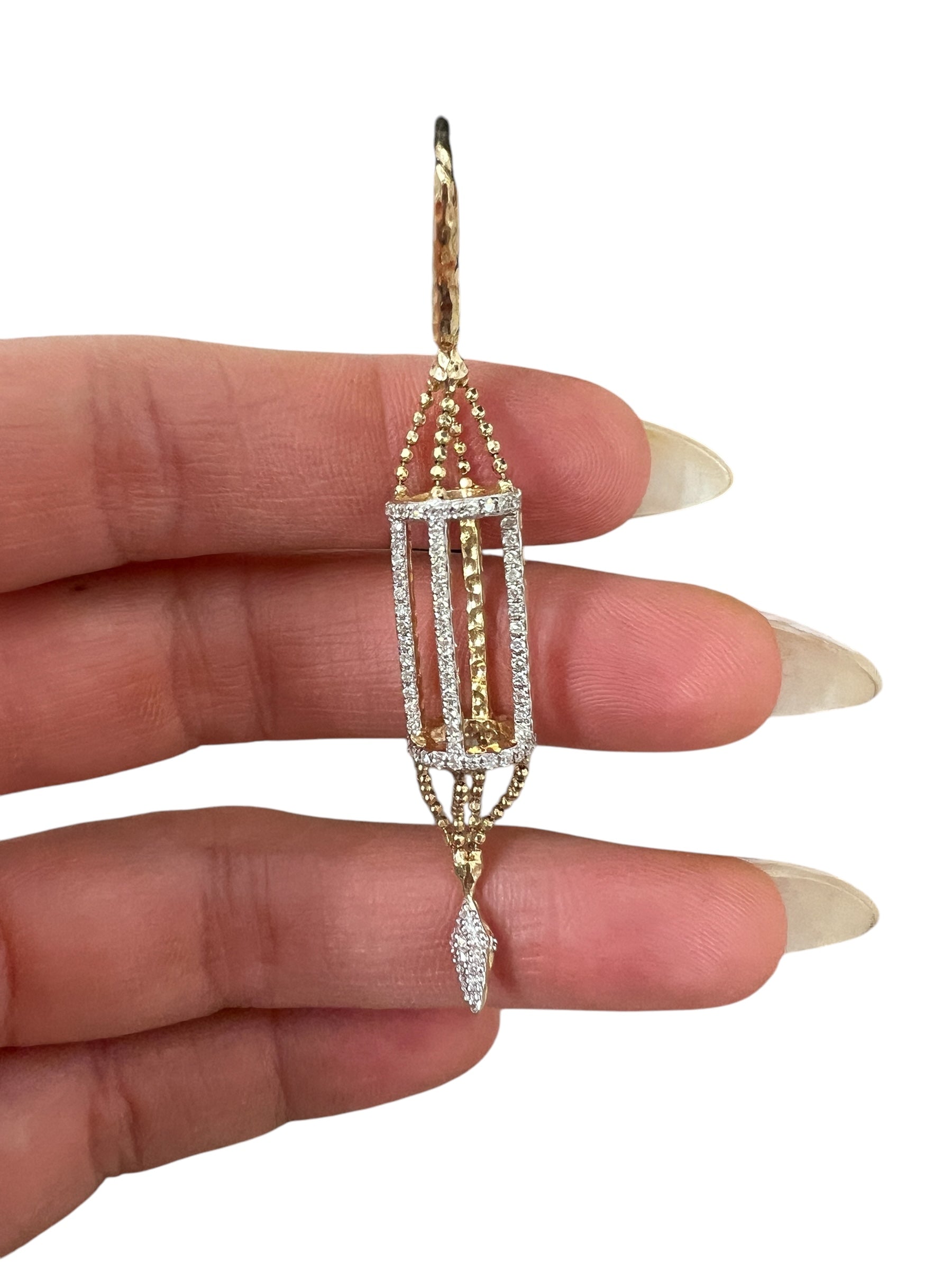 Phillips House 14KT Yellow Gold Apogee 0.80ctw Diamond Cage Earrings