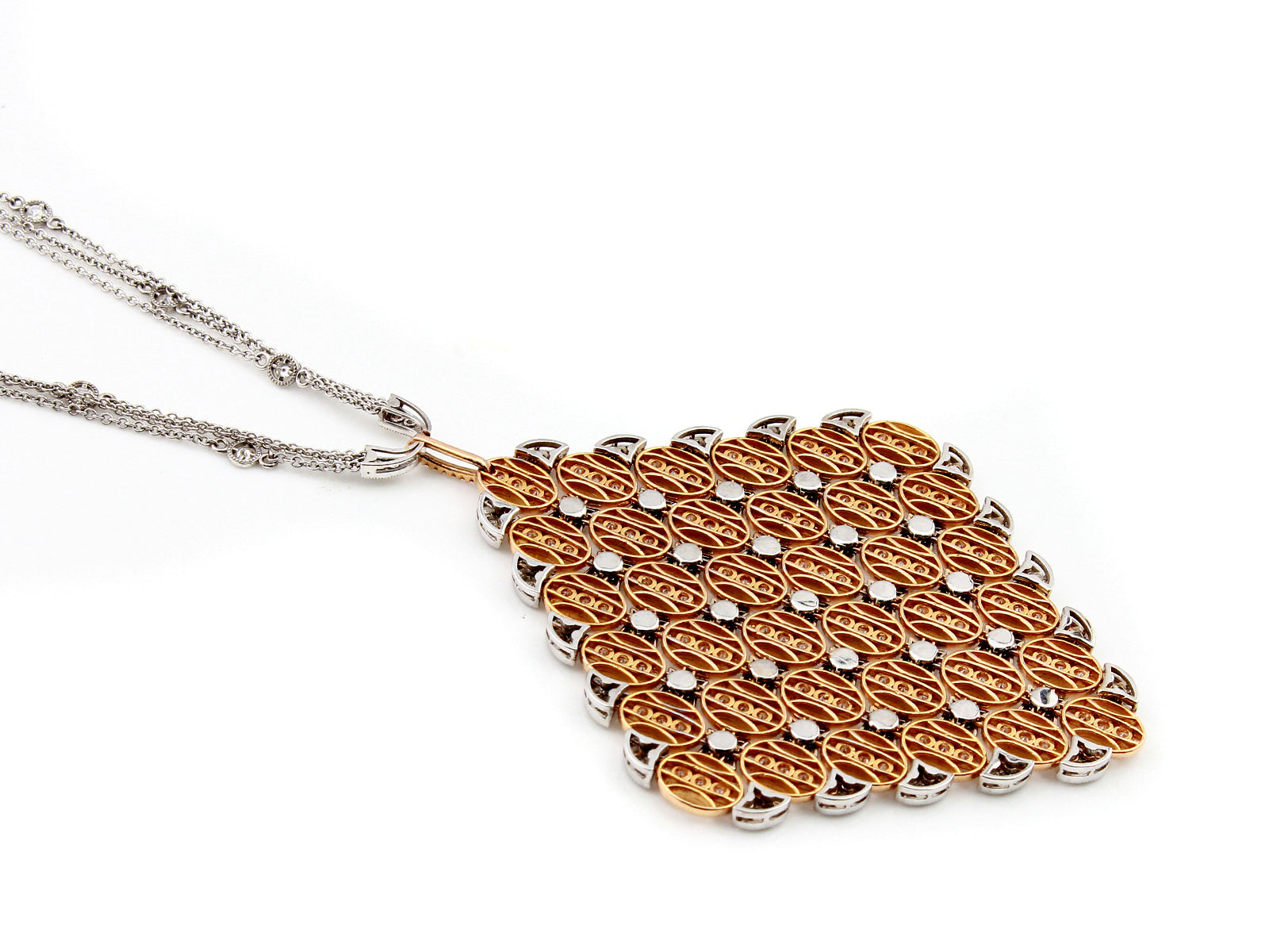 Tacori Vault 18KT White Rose Gold Afleuress Collection 5.50ctw Diamond Pendant C