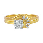 14KT Yellow Gold 0.55ctw Diamond Engagement Ring Size 6.25