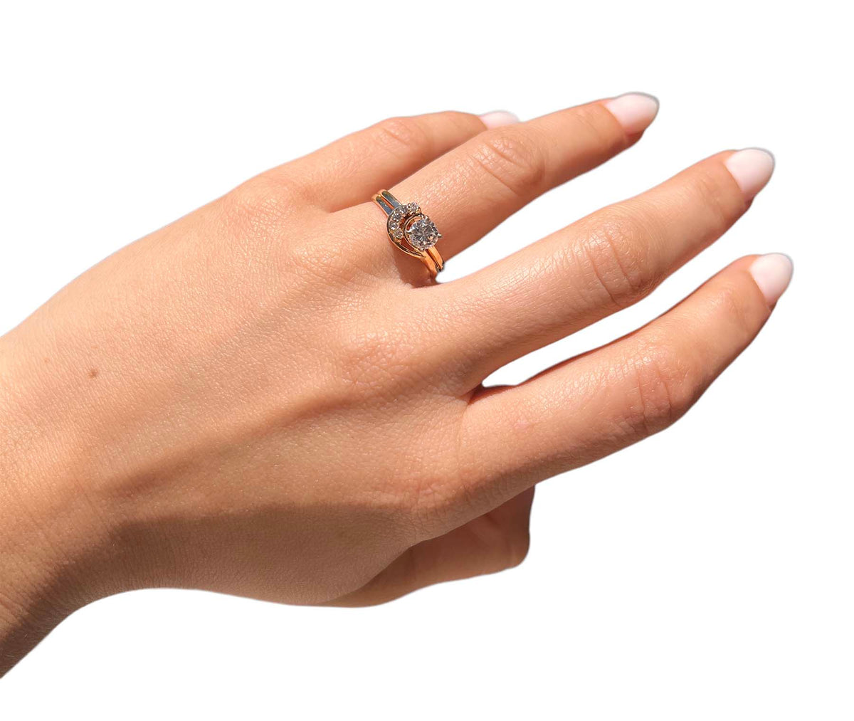 14KT Yellow Gold 0.55ctw Diamond Engagement Ring Size 6.25
