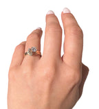 14KT Yellow Gold 0.55ctw Diamond Engagement Ring Size 6.25