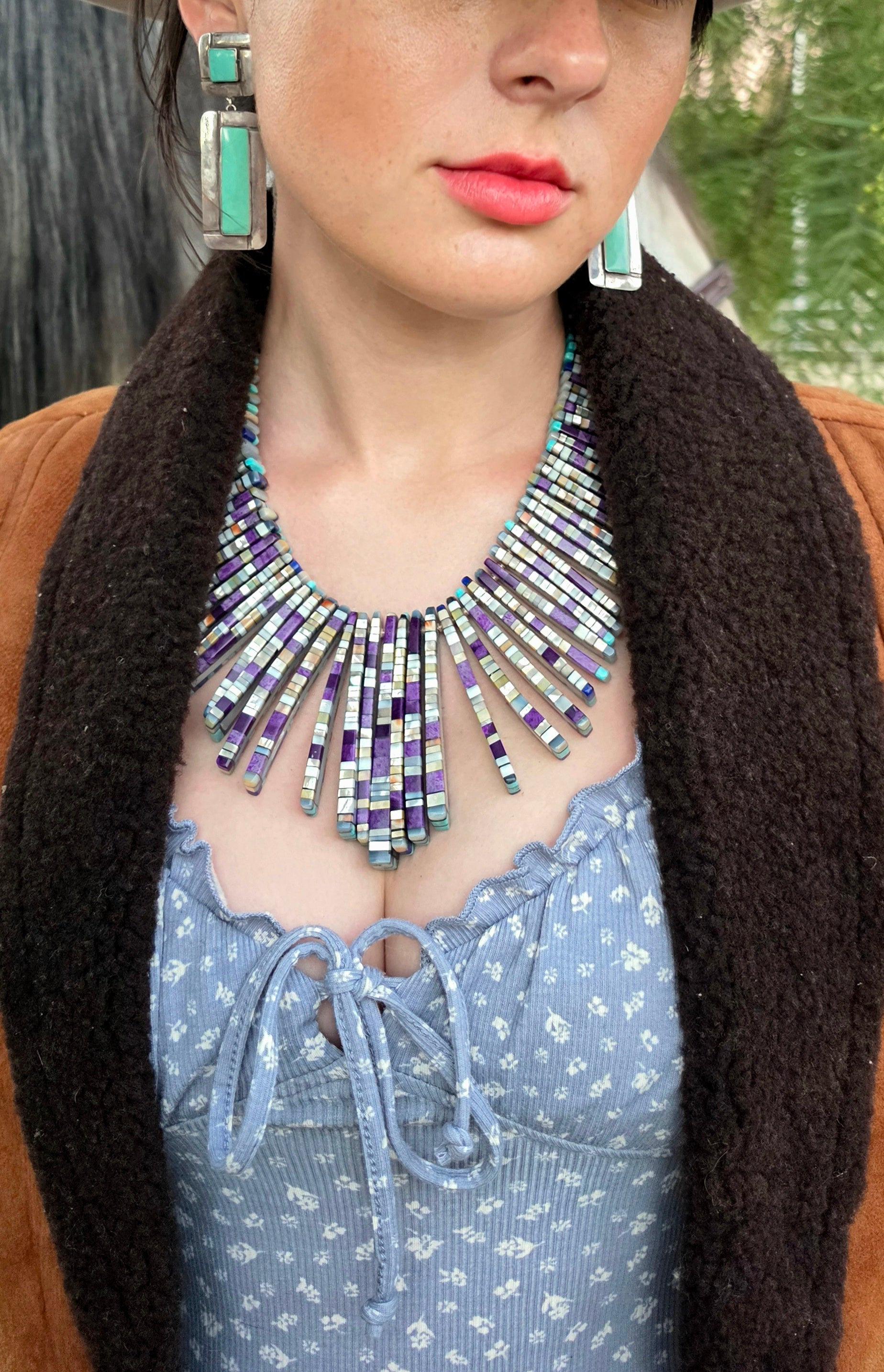 Charlene Reano, Santo & San Felipe Pueblo Native American Turquoise Necklace