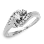 14KT White Gold 0.16ctw Diamond Engagement Ring Size 7