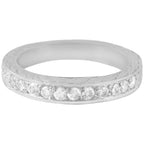 Platinum 0.32ctw Diamond Wedding Band Size 4.25