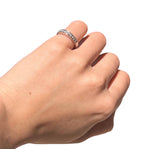 Platinum 0.32ctw Diamond Wedding Band Size 4.25