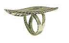 John Hardy Sterling Hammered Leaf Ring