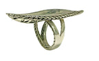 John Hardy Sterling Hammered Leaf Ring