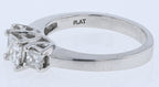 Platinum Three Stone 1.00ctw Diamond Engagement Ring 6.75